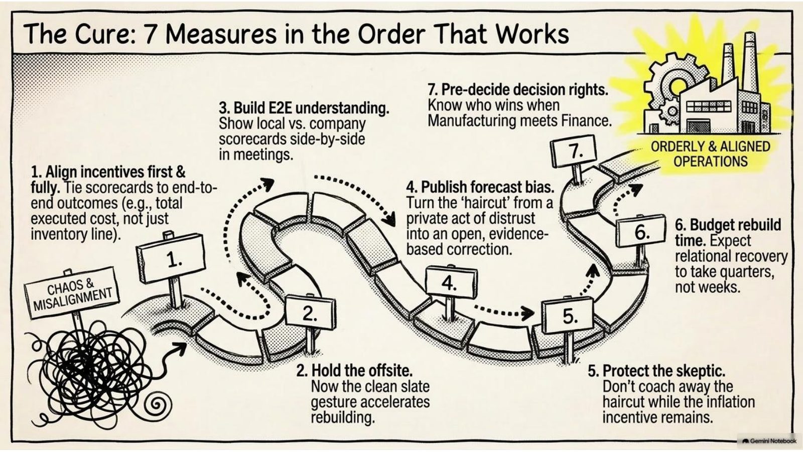 The cure: seven measures in the order that works